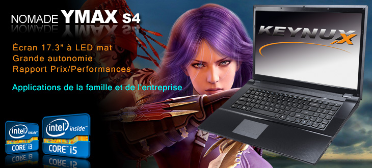Keynux Ymax S4 - Clevo W270HUQ Intel Core i7, directX 11 ou Quadro FX